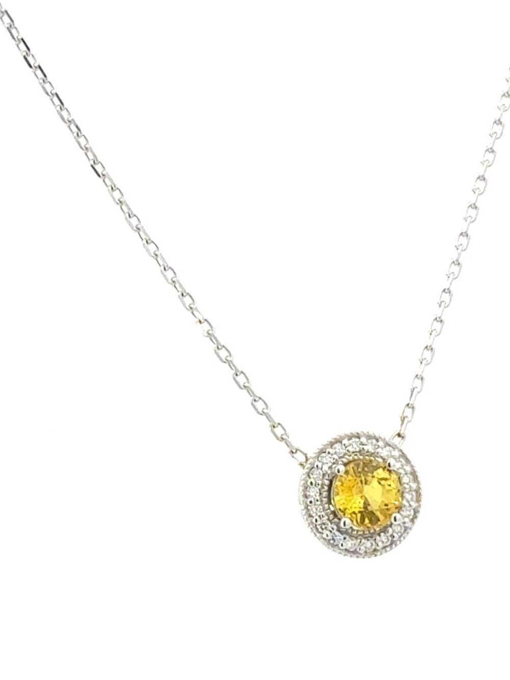 Natural Sapphire Diamond Necklace 18" 14k Gold 1.14 TCW Certified $3,950 411600